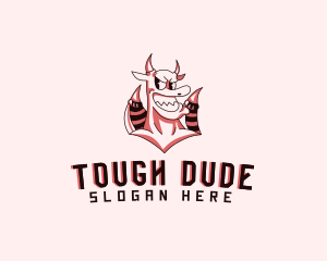 Tough Smiling Demon logo design