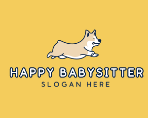 Happy Running Dog logo design