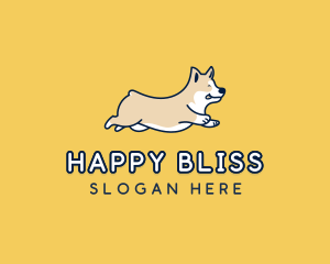 Happy Running Dog logo design