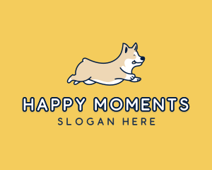 Happy Running Dog logo design