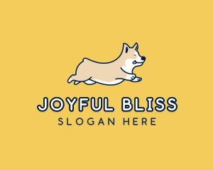 Happy Running Dog logo design