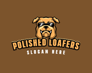 Glasses Bulldog Animal logo design