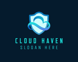 Protection Shield Cloud logo design