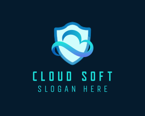 Protection Shield Cloud logo design