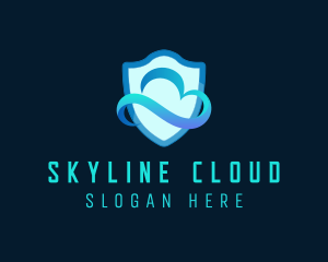 Protection Shield Cloud logo design