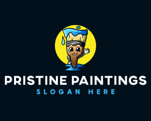 Paint Brush Drip logo design