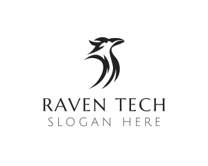 Crow Bird Raven logo design