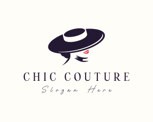 Woman Hat Couturier logo design