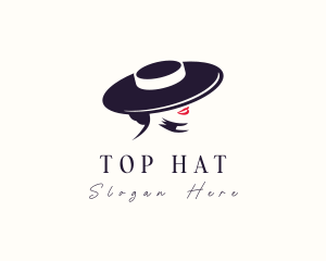 Woman Hat Couturier logo design