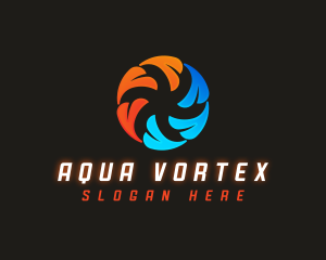 Flame Ice Vortex logo design