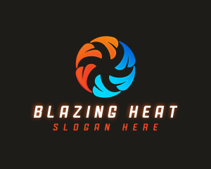 Flame Ice Vortex logo design