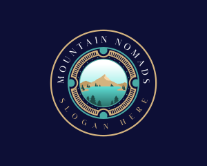 Mountain Lake Scenery logo design