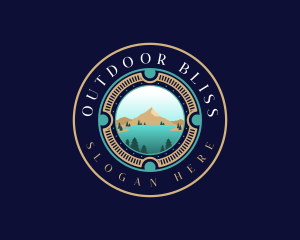 Mountain Lake Scenery logo design