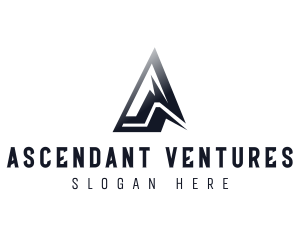 Mountain Mining Letter A logo design