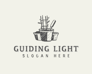 Backyard Potted Garden Logo