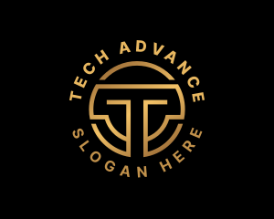 Tech Crypto Letter T logo design