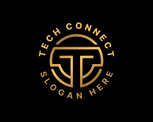 Tech Crypto Letter T logo design