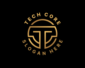 Tech Crypto Letter T logo design