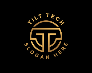 Tech Crypto Letter T logo design