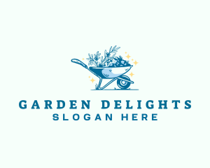 Wheelbarrow Landscaping Garden logo design