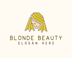 Blonde Hair Person  logo design