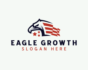 Patriotic American Eagle logo design