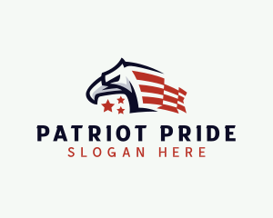 Patriotic American Eagle logo design