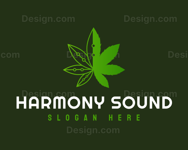 Weed Tech Herb Logo