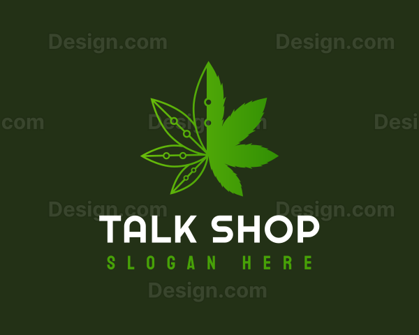 Weed Tech Herb Logo