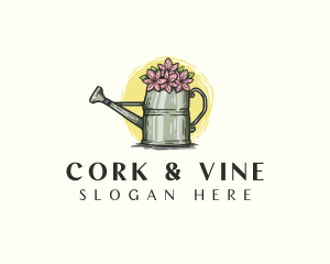 Watering Can Gardening logo design