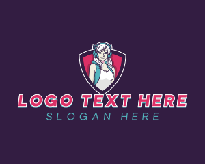 Esports Gamer Woman Cosplay logo