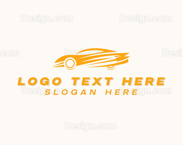 Fast Sports Car Transportation Logo