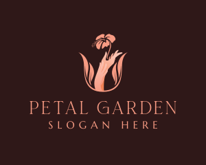  Floral Hands Wellness logo design