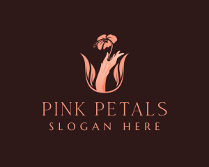  Floral Hands Wellness logo design