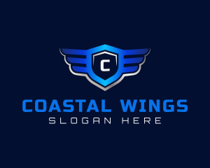 Wing Crest Shield logo design