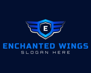 Wing Crest Shield logo design