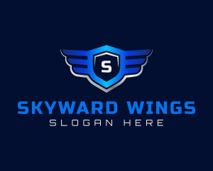 Wing Crest Shield logo design