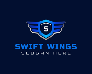 Wing Crest Shield logo design