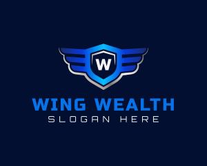 Wing Crest Shield logo design