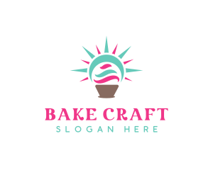 Sunny Cupcake Pastry logo design