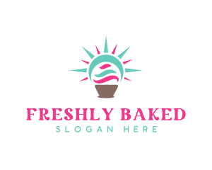 Sunny Cupcake Pastry logo design