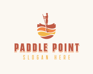 Athletic Standup Paddleboarding logo design