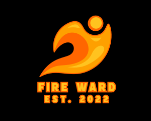 Fire Human Flame logo design