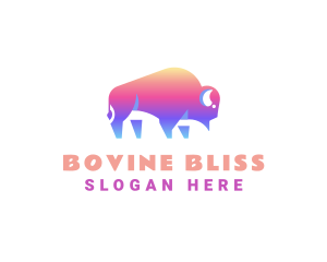 Wildlife Native Bison  logo design