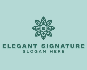 Stylish Floral Leaf logo design