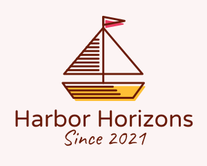 Nautical Sailboat Outline  logo