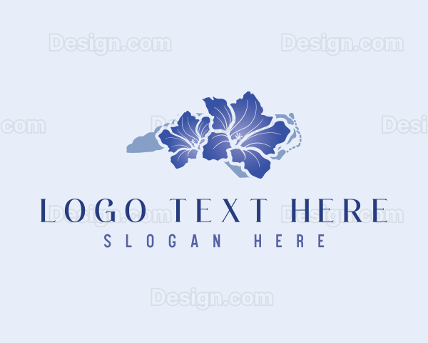 North Carolina Gentian Flower Logo