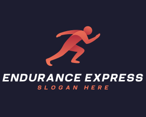 Sprinter Athlete Runner logo design