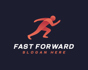 Sprinter Athlete Runner logo design