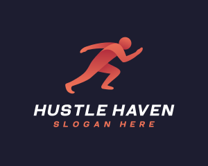 Sprinter Athlete Runner logo design